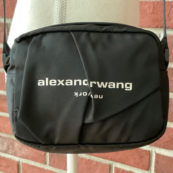 Alexander Wang Wangsport Front Logo Crossbody Black Nylon Bag NWOT - Picture 16 of 16